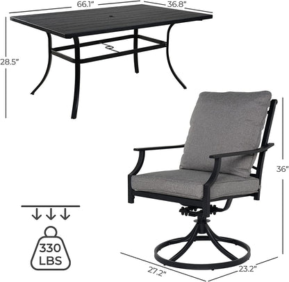 GRAND PATIO Swivel Dining Chairs Outdoor Dining Set Patio Dining Furniture Set