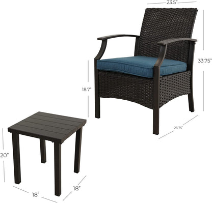 Outdoor Furniture Sets Weather Resistant Wicker Outdoor Patio Chairs with Ottomans and Coffee Tables for Balcony Backyard Garden Poolside