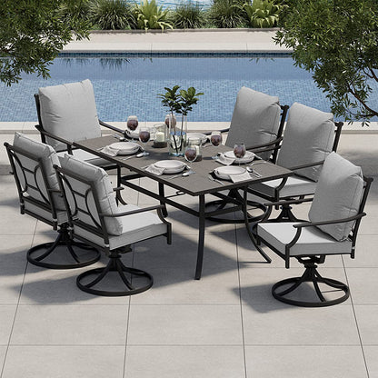 GRAND PATIO Swivel Dining Chairs Outdoor Dining Set Patio Dining Furniture Set