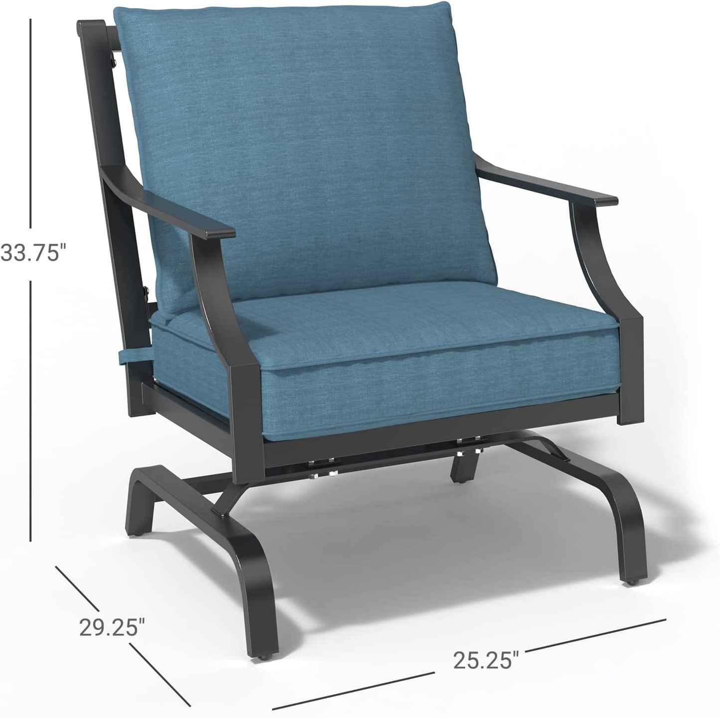 GRAND PATIO Outdoor Patio Seating Chair Metal Set of 2