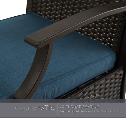 Outdoor Furniture Sets Weather Resistant Wicker Outdoor Patio Chairs with Ottomans and Coffee Tables for Balcony Backyard Garden Poolside