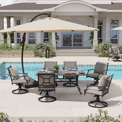 GRAND PATIO Swivel Dining Chairs Outdoor Dining Set Patio Dining Furniture Set