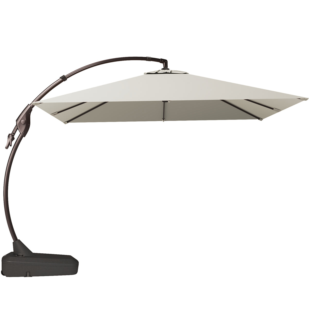 Sunbrella Cantilever Umbrella with Base, with Umbrella Cover, 10X10 FT Square Aluminum Patio Umbrella