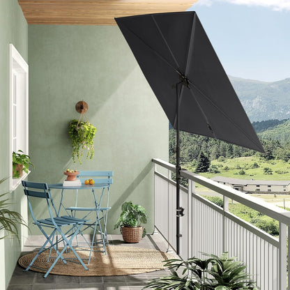 JENA 6x4 FT Rectangular Flat Patio Market Umbrella