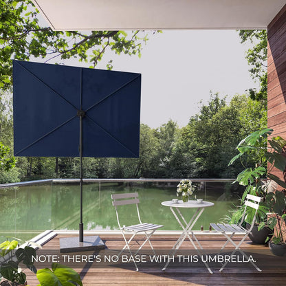 JENA 6x4 FT Rectangular Flat Patio Market Umbrella