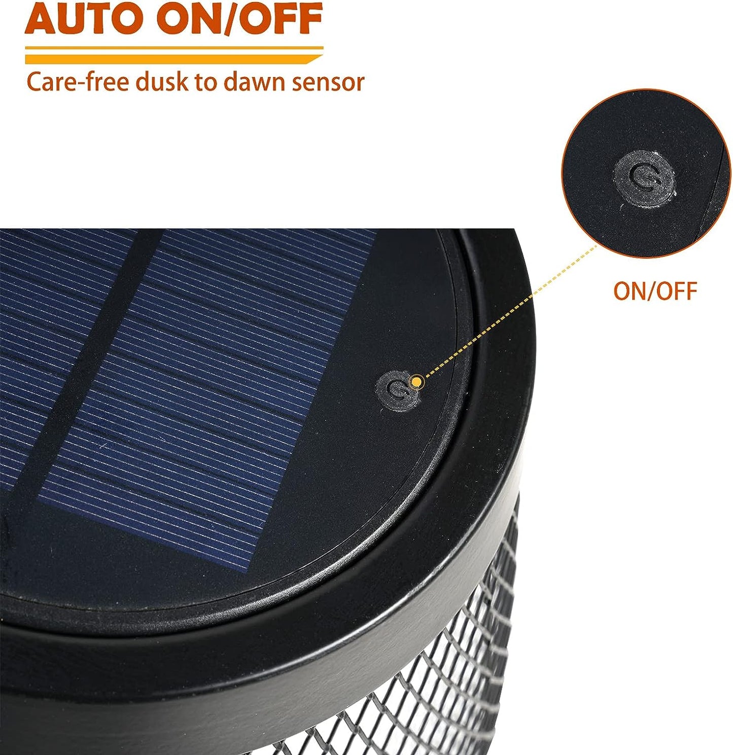 Shadow Solar Powered 28"H Floor Lamp, Metal Wire Shade, LED Modern Outdoor Flickering Lantern