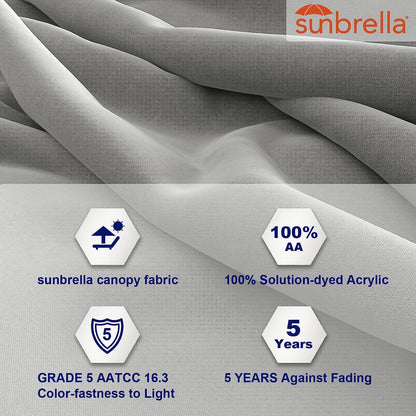 FT Deluxe NAPOLI SUNBRELLA Cantilever Umbrella with Umbrella Cover