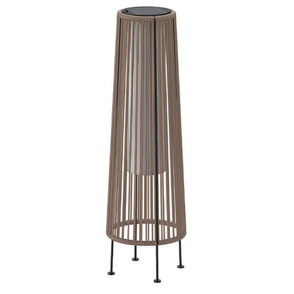 2PCS GORDES Solar-powered Woven Wicker Floor Lamp