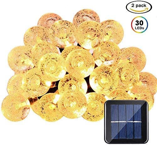 Solar String Lights Outdoor, 30 LED 13ft Solar Powered Crystal Ball Outside Fairy Lighting
