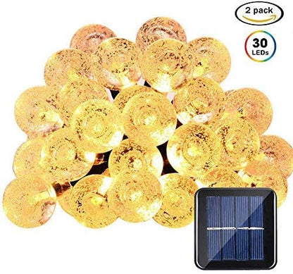 Solar String Lights Outdoor, 30 LED 13ft Solar Powered Crystal Ball Outside Fairy Lighting