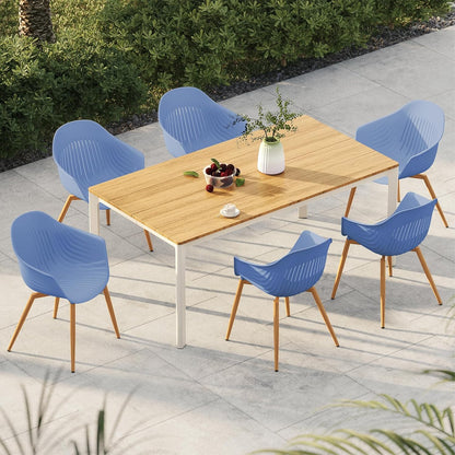 Outdoor Dining Set, Recycled Plastic Dining Chairs, Whale Modeling Design