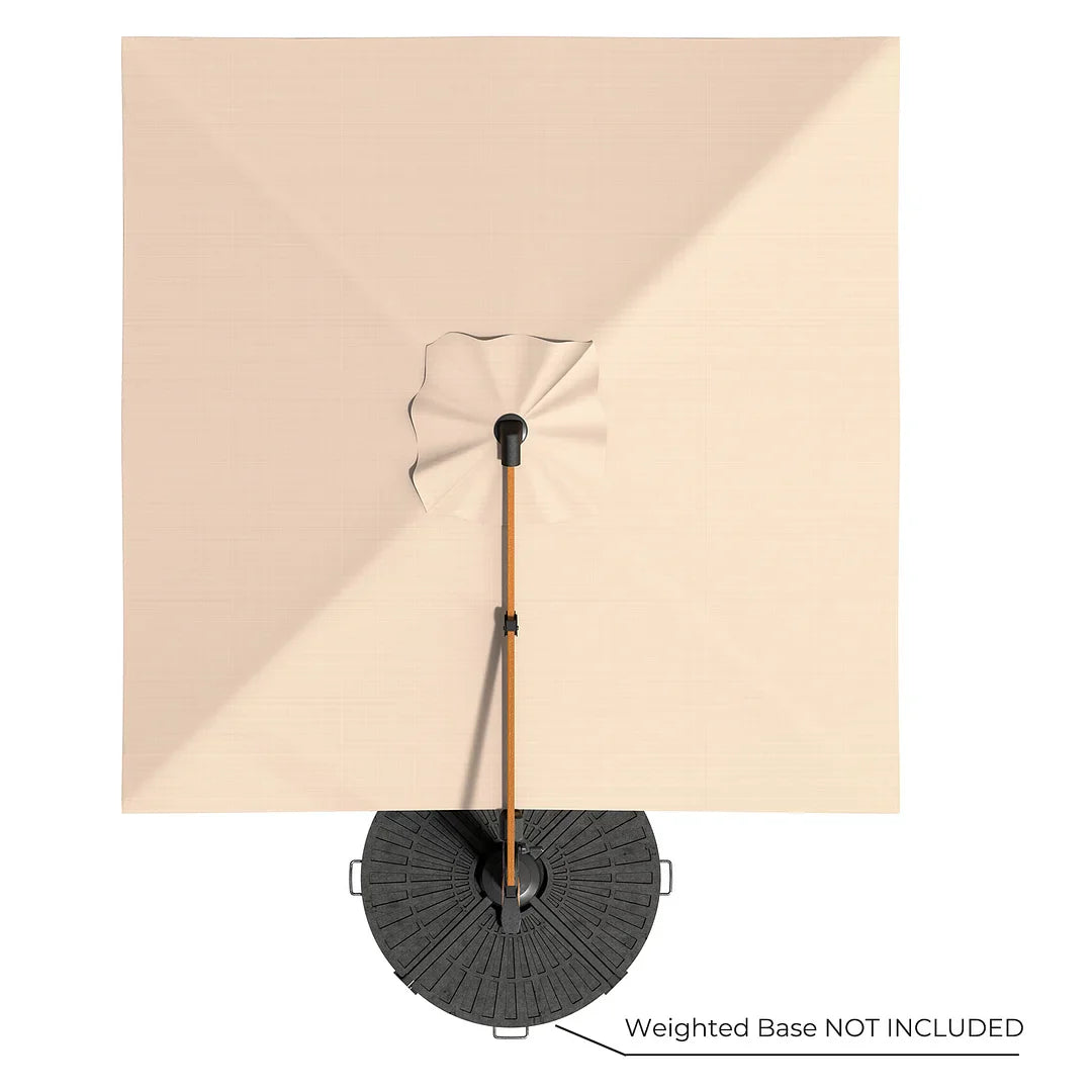 GRAND PATIO Offset Patio Umbrella,360-Degree Rotation (Weighted Base NOT INCLUDED)