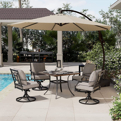 GRAND PATIO Swivel Dining Chairs Outdoor Dining Set Patio Dining Furniture Set