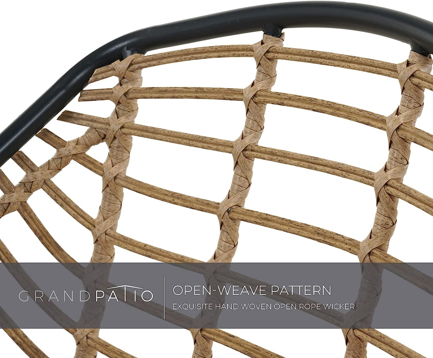 Outdoor Wicker Patio Conversation Set Boho Seating Chat Set