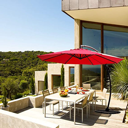 Napoli 11 FT Cantilever Offset Umbrella with 360° Rotation
