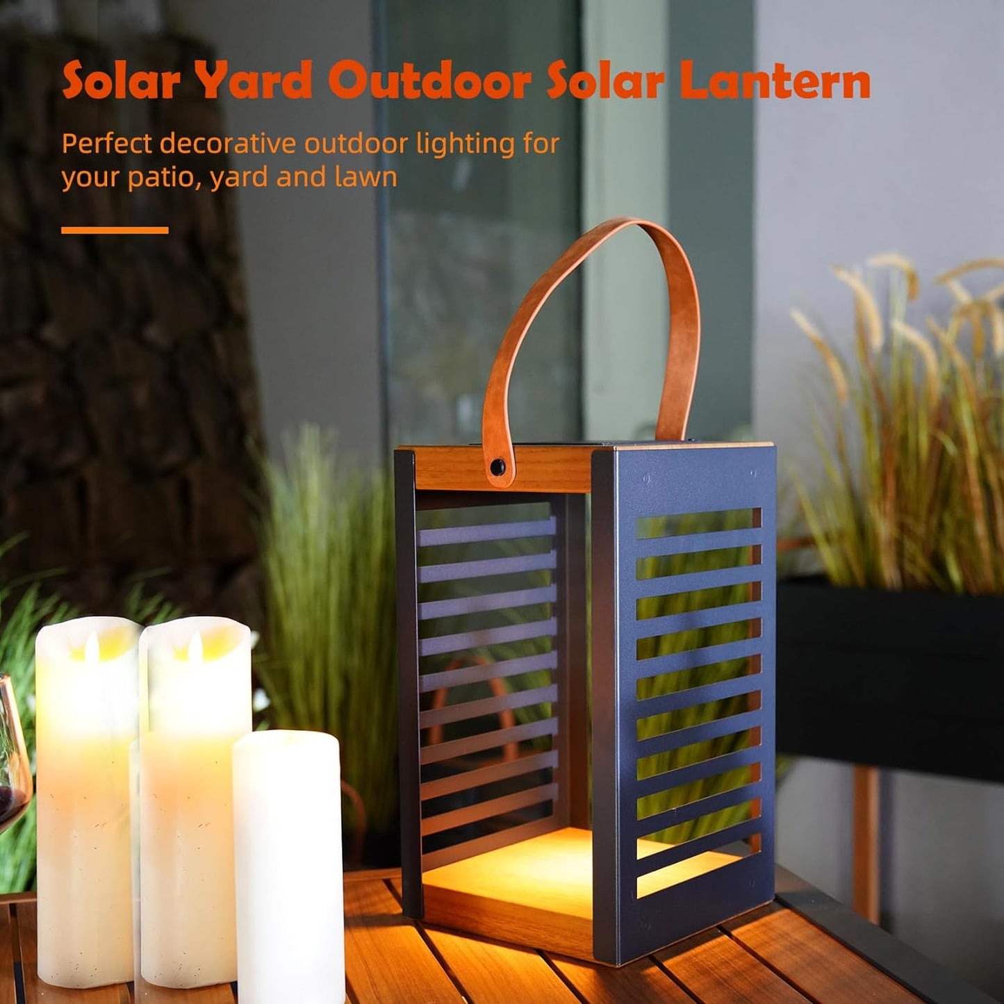 '' Solar Powered Outdoor Floor Lamp