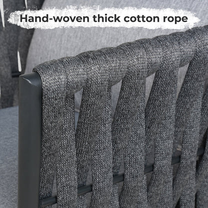 High Bar Chairs Set of 2, Swivel Rope Wicker Patio Dining Chairs