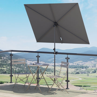 JENA 6x4 FT Rectangular Flat Patio Market Umbrella