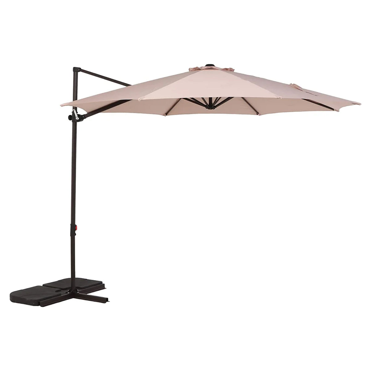 10FT Outdoor Aluminum Patio Umbrella, Market Cantilever large outdoor umbrella Polyester Patio Shade UV Protection,Offset Patio Umbrella Without Base,Tilt and Crank