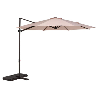 10FT Outdoor Aluminum Patio Umbrella, Market Cantilever large outdoor umbrella Polyester Patio Shade UV Protection,Offset Patio Umbrella Without Base,Tilt and Crank