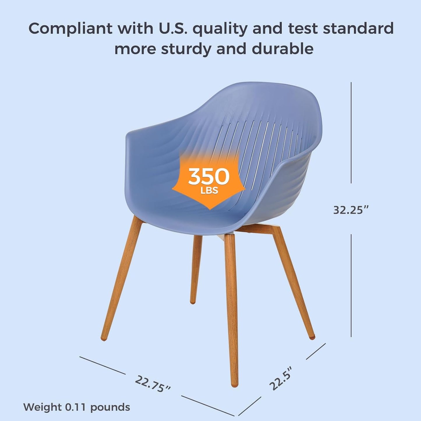 Blue Whale Outdoor Dining Chair Set