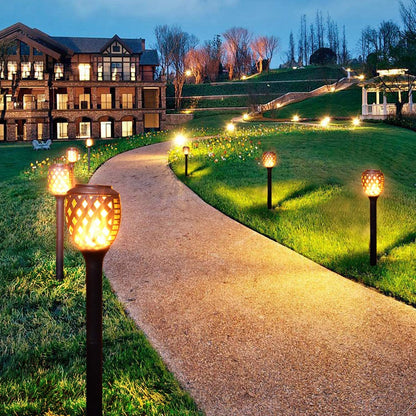Outdoor Solar Lights, Water-Resistant Flickering Flames Torch Light, Landscape Decoration Lighting