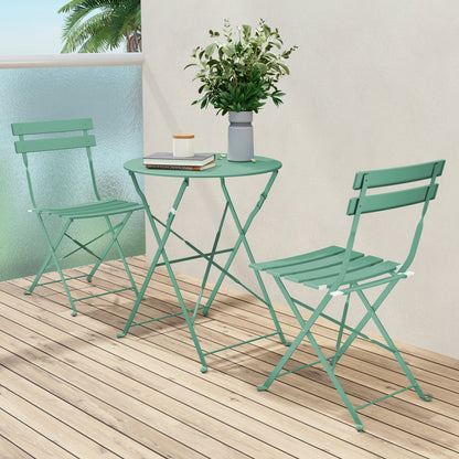 GRAND PATIO Outdoor Premium Steel 3-Piece Foldable Patio Sets