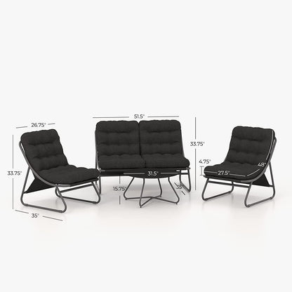4-Piece Conversation Set  with Removable Cushion