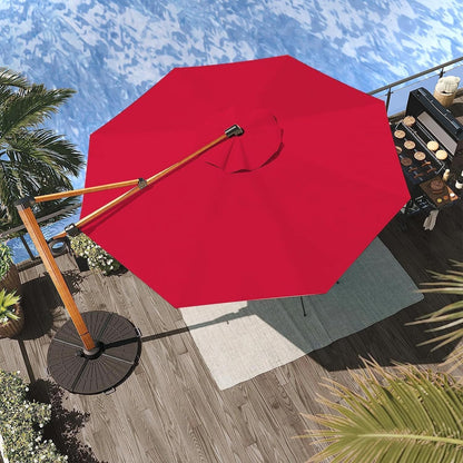 GRAND PATIO Offset Patio Umbrella,360-Degree Rotation (Weighted Base NOT INCLUDED)