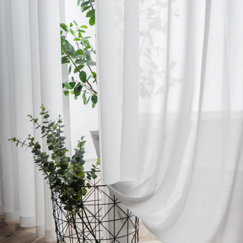 White Tulle Curtains