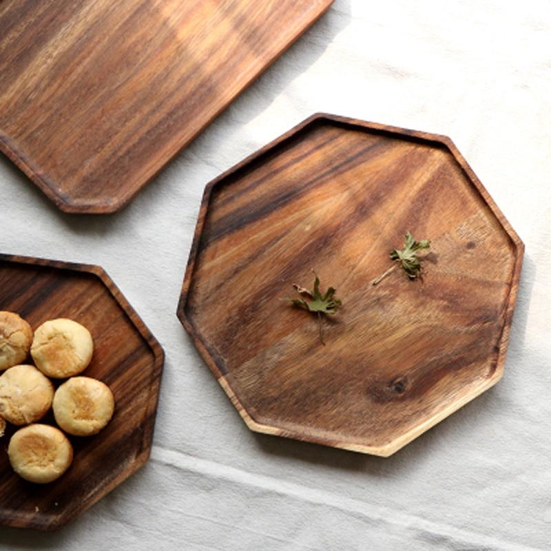 Geometry Acacia Wood Plate (Regular)