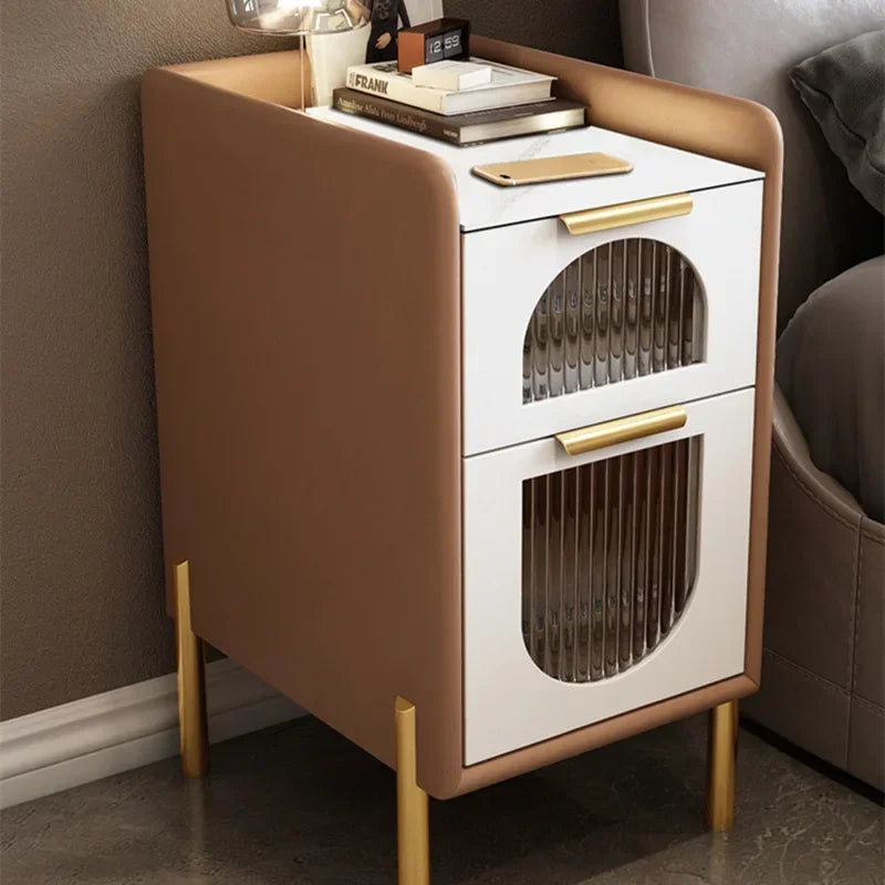 Modern Style Ultra-Narrow Bedside Table