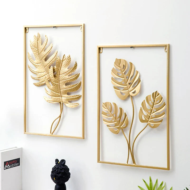 Nordic non-perforated metal wall decor