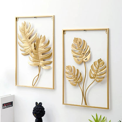 Nordic non-perforated metal wall decor