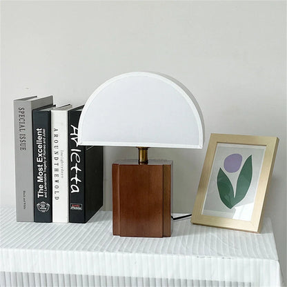 Solid Wood + Fabric Lampshade Decorative Table Lamp
