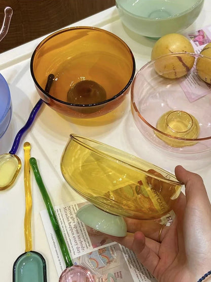 Heat resistant glass bowl