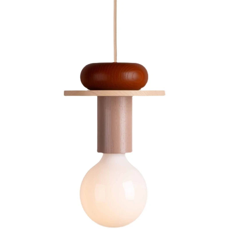 Multicolor Art Solid Wood Decorative Hanglamp