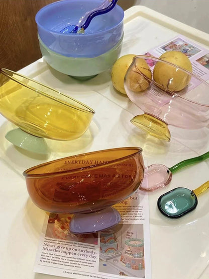 Heat resistant glass bowl