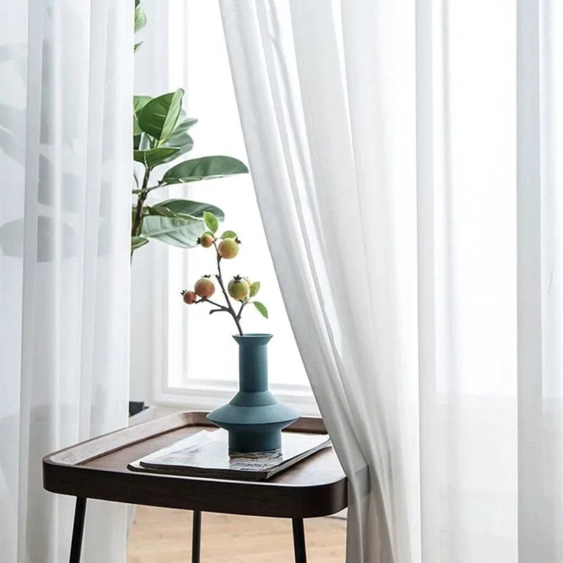 White Tulle Curtains
