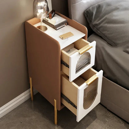 Modern Style Ultra-Narrow Bedside Table