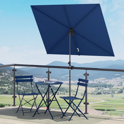 JENA 6x4 FT Rectangular Flat Patio Market Umbrella