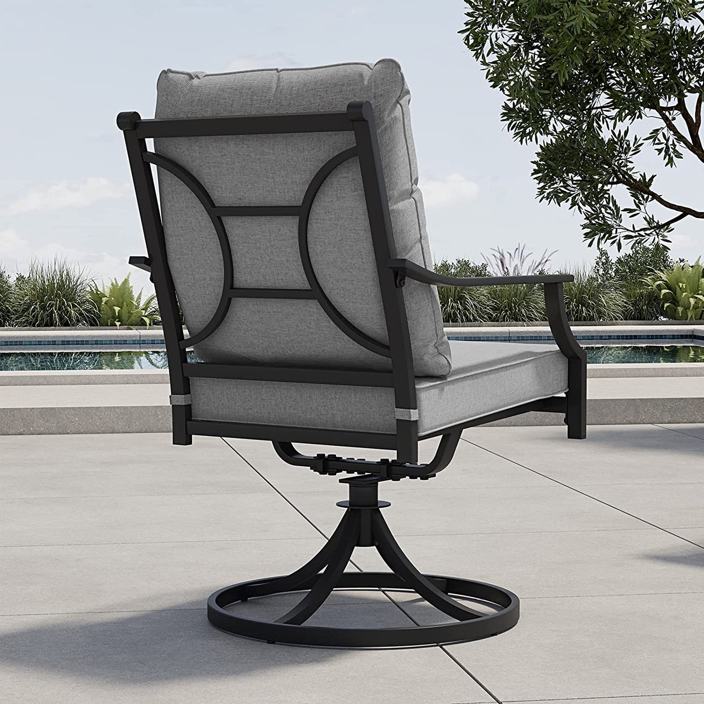 GRAND PATIO Swivel Dining Chairs Outdoor Dining Set Patio Dining Furniture Set