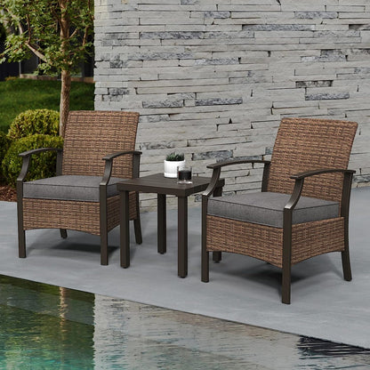 Outdoor Furniture Sets Weather Resistant Wicker Outdoor Patio Chairs with Ottomans and Coffee Tables for Balcony Backyard Garden Poolside