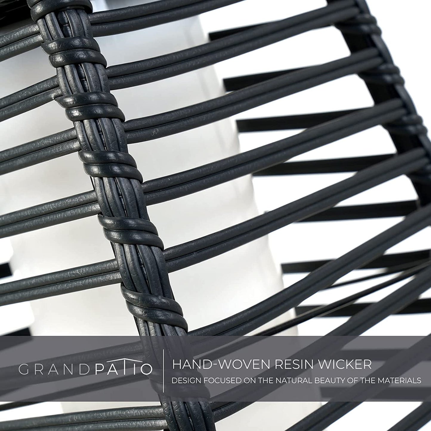 Outdoor Solar-Powered Crossover Woven Resin Wicker Floor Lamp