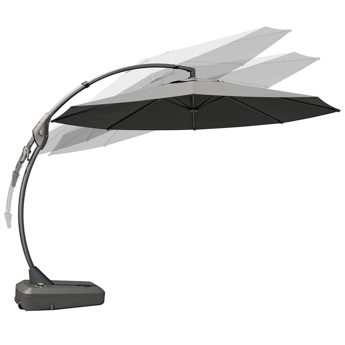 FT Deluxe NAPOLI SUNBRELLA Cantilever Umbrella with Umbrella Cover