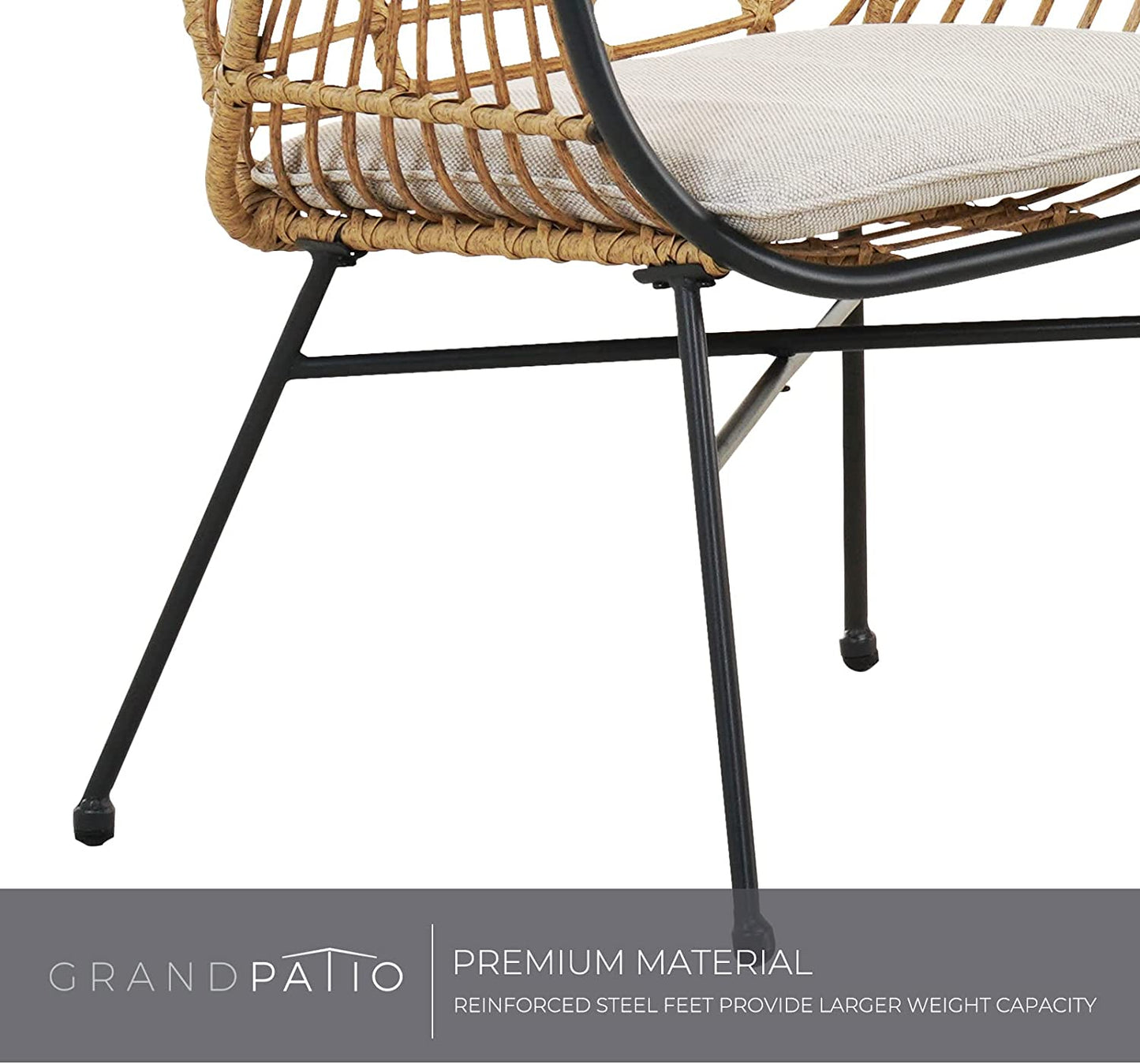 Outdoor Wicker Patio Conversation Set Boho Seating Chat Set