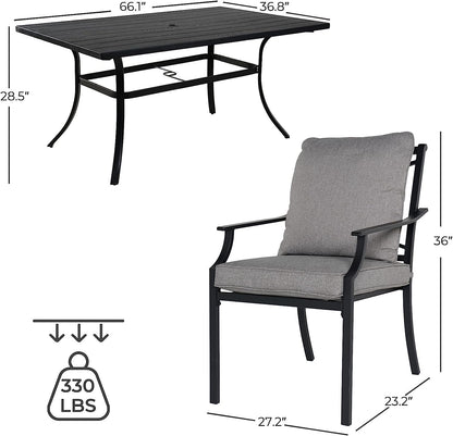 Outdoor Dining Set, Patio Dining Set Metal Patio Garden Set for Backyard,Patio
