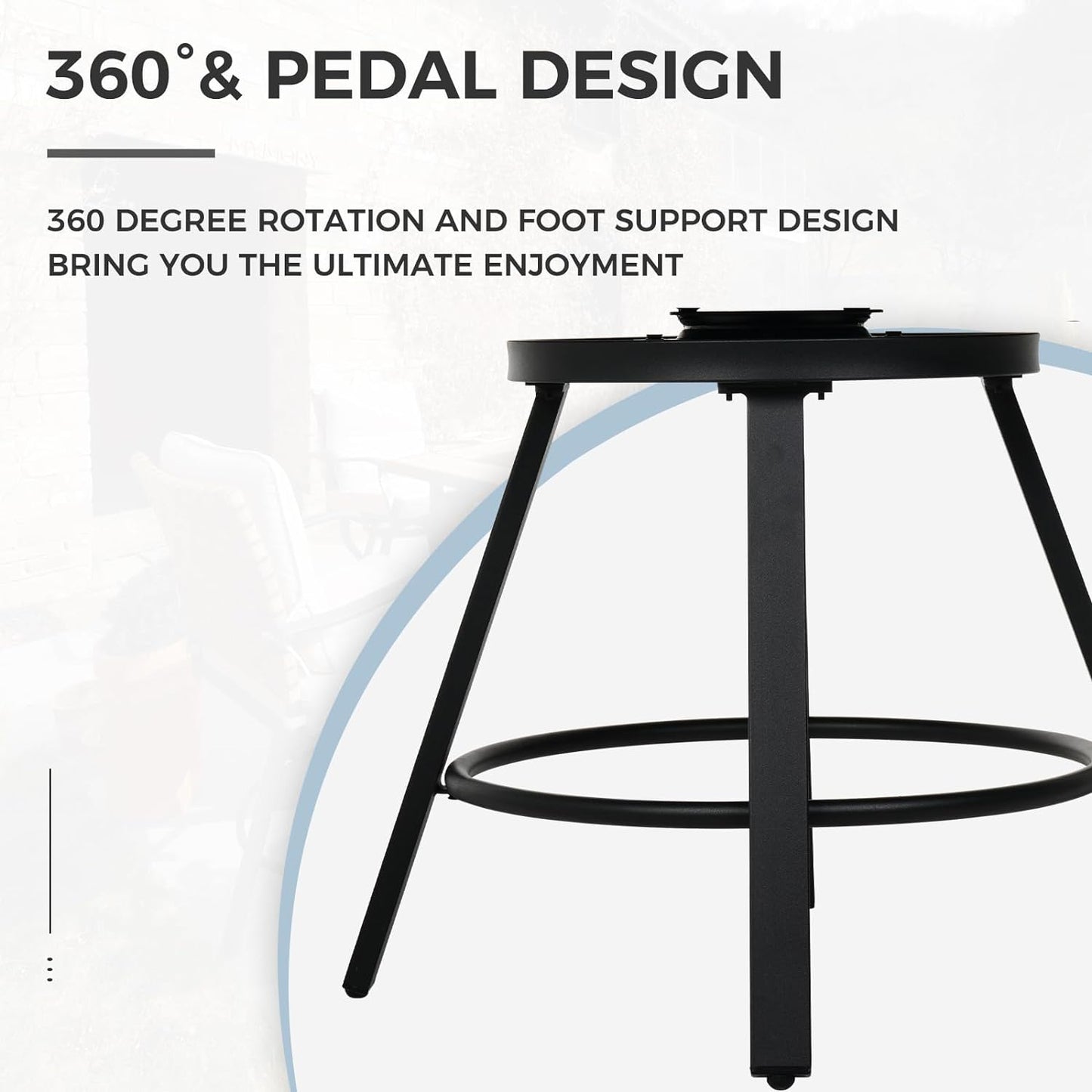 Grand patio Patio High Swivel Bar Set with Fire Pit Table
