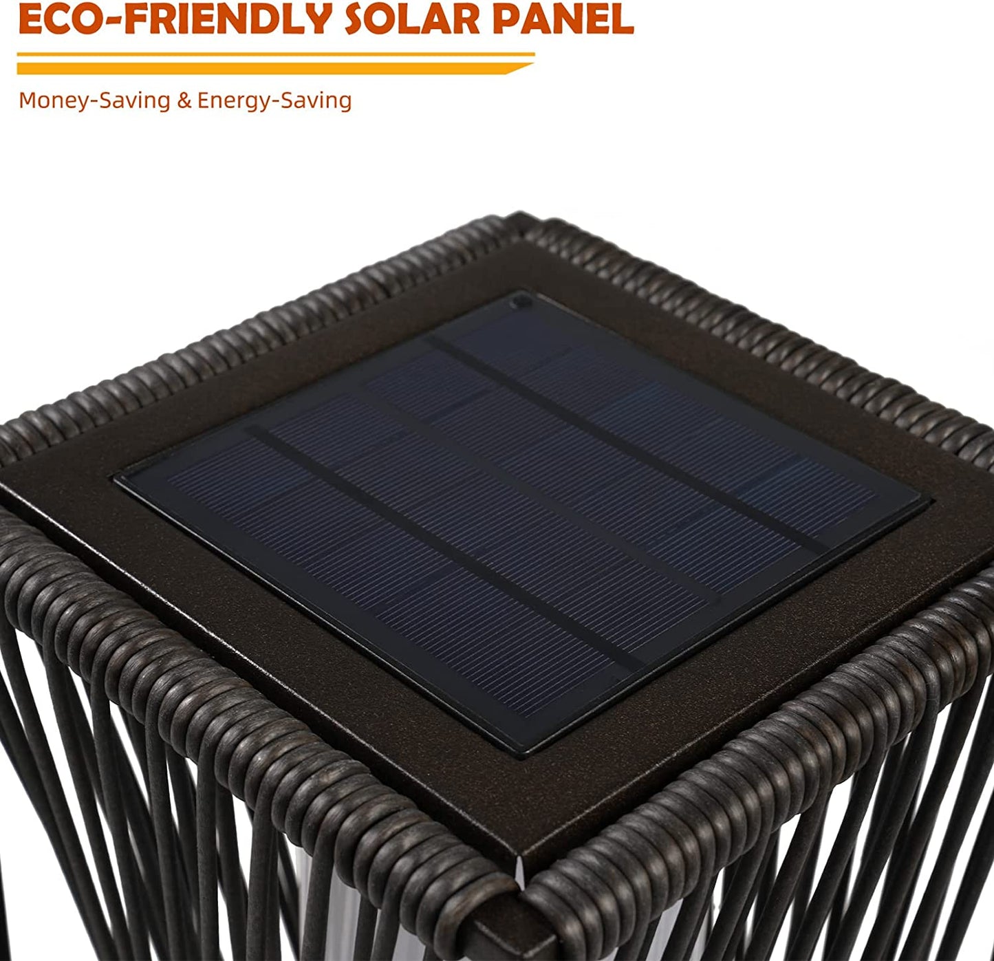 Outdoor Solar Floor Lamp Resin Wicker Solar Light Outdoor Waterproof for Yard, Garden, Pathway, Deck-Baffin, Dazzle Dance