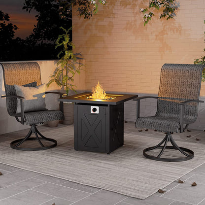 GRAND PATIO Outdoor Swivel Rocking Patio Dining Chairs Set